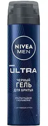 Гель для бритья NIVEA MEN Ultra Ультрагладкое скольжение с активным углем, 200мл