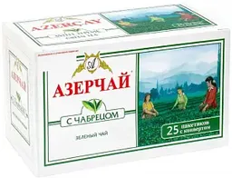 Чай зелёный Азерчай с чабрецом, 25×1,8г
