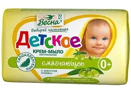 Крем-мыло детское смягчающее Весна с маслом оливы, с рождения, 90г