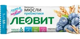 Батончик-мюсли Леовит Худеем за неделю Черника с лютеином, 30г