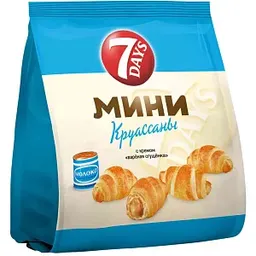 Круассаны мини 7 Days с кремом Варёная сгущёнка, 265г
