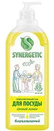 Средство для мытья посуды и детских игрушек Synergetic Сочный лимон, 1л