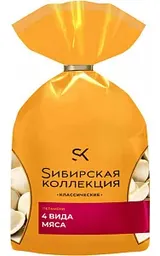 Пельмени классические Сибирская коллекция 4 вида мяса, 700г