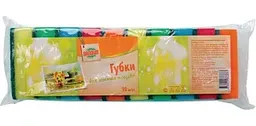 Губка для посуды Глобус, 9,6х6,4х3 см, 10шт.