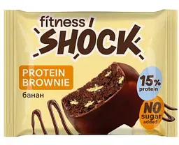 Брауни протеиновый FitnesShock банан-шоколад, 50г