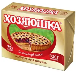 Маргарин Хозяюшка Для Выпечки 72%, 200г
