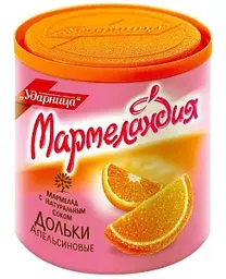 Мармелад с натуральным соком Мармеландия дольки апельсиновые, 250г