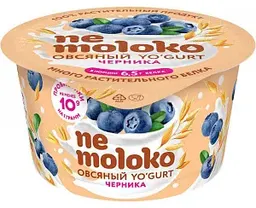 Продукт овсяный Nemoloko Yo'Gurt Черника, 130г