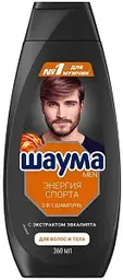 Шампунь для волос и тела 2в1 Шаума Men Энергия спорта с экстрактом эвкалипта, 360мл