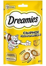 Лакомство для кошек Dreamies сырное удовольствие с 2 месяцев, 60г