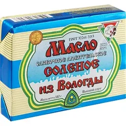 Масло сливочное солёное из Вологды любительское 80%, 180г