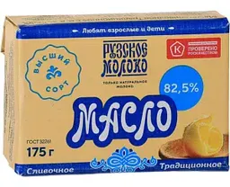 Масло сливочное Рузское молоко Традиционное 82,5%, 175г