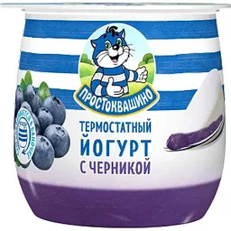 Йогурт термостатный Простоквашино с черникой 3,4%, 160г