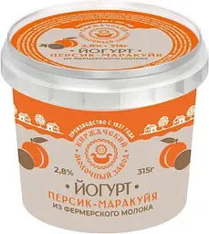 Йогурт Киржачский молочный завод персик-маракуйя 2,8%, 315г