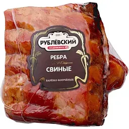 Ребра свиные копчено-вареные Рублёвский, 1кг