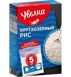 Рис круглозёрный Увелка шлифованный, 400г