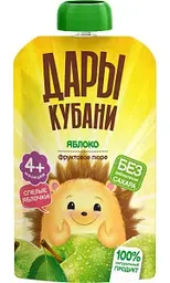 Пюре Дары Кубани яблоко с 4 месяцев, 90г