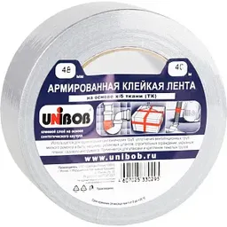 Клейкая лента армированная Unibob на основе х/б ткани, 48 мм х 40м