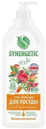 Гель-бальзам для посуды Synergetic гранат-абрикос, 1л