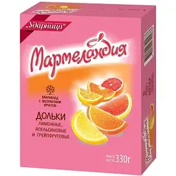 Мармелад Мармеландия лимон-апельсин-грейпфрут, 330г