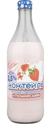 Коктейль молочный стерилизованный Можайский Клубника 2,5%, 450мл