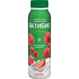 Биойогурт питьевой Актибио клубника, земляника 1,5%, 260г
