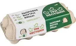 Яйца куриные Три несушки категория С1, 10шт.