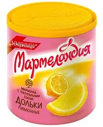 Мармелад с натуральным соком Мармеландия дольки лимонные, 250г