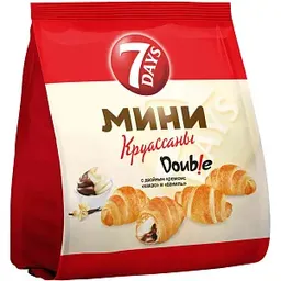 Круассаны мини 7 Days с кремом Какао-ваниль, 265г