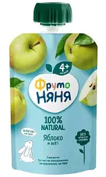 Пюре ФрутоНяня Яблоко, с 4 месяцев, 90г