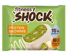 Брауни протеиновый FitnesShock белый шоколад-фисташка, 50г