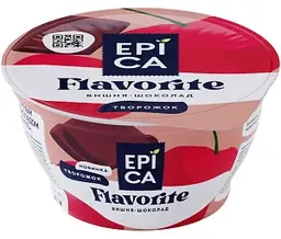Десерт творожный Epica Flavorite вишня-шоколад 8.1%, 130г