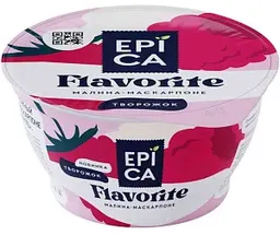 Десерт творожный Epica Flavorite малина-маскарпоне 7.7%, 130г