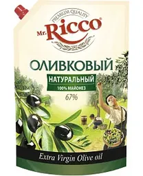 Майонез оливковый Mr. Ricco Оrganic 67%, 800мл