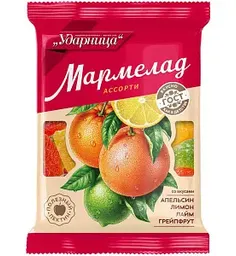 Мармелад Ударница Апельсин-лимон-грейпфрут-лайм, 275г