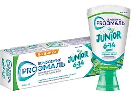 Зубная паста детская Sensodyne ProЭмаль Junior мятная жвачка с 6 до 14 лет, 50мл