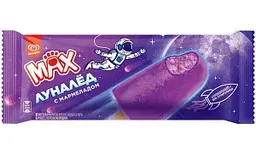 Фруктовый лед Max Луналёд со вкусом земляники и с мармеладом бабл-гам, 55г