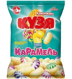 Кукурузные палочки Кузя Лакомкин со вкусом Карамель, 100г