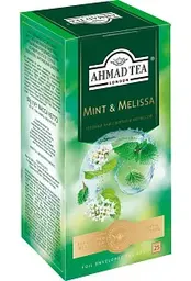 Чай зелёный Ahmad Tea Mint & Melissa (Мята и мелисса), 25×1,8г