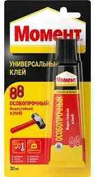 Клей универсальный Момент 88 особопрочный водостойкий, 30мл
