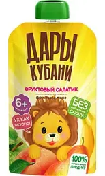 Пюре Дары Кубани фруктовый салатик с 6 месяцев, 90г