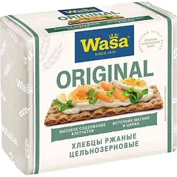 Хлебцы ржаные цельнозерновые Wasa, 205г