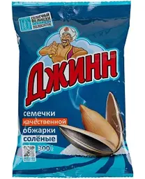 Семена подсолнечника жареные соленые Джинн Солнечный великан полосатые, 300г