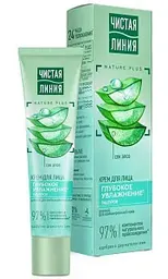 Крем для лица дневной Чистая Линия Nature Plus глубокое увлажнение для нормальной и комбинированной кожи, 40мл