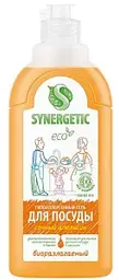 Средство для мытья посуды и детских игрушек Synergetic Сочный апельсин, 500мл
