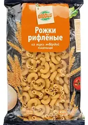 Макаронные изделия Глобус Рожки рифлёные, 450г