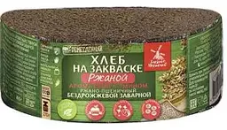 Хлеб ржано-пшеничный на закваске бездрожжевой заварной Хлебное местечко Ржаной с тмином, 270г