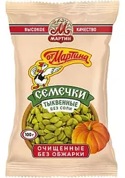 Семена тыквы От Мартина очищенные необжаренные без соли, 100г