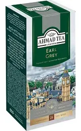 Чай чёрный Ahmad Tea Earl Grey со вкусом и ароматом бергамота, 25×2г