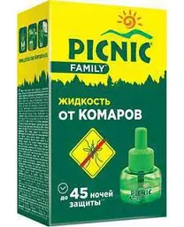 Жидкость от комаров Picnic Family, 45 ночей, 30мл